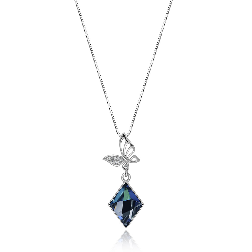 Butterfly dangle necklace deals